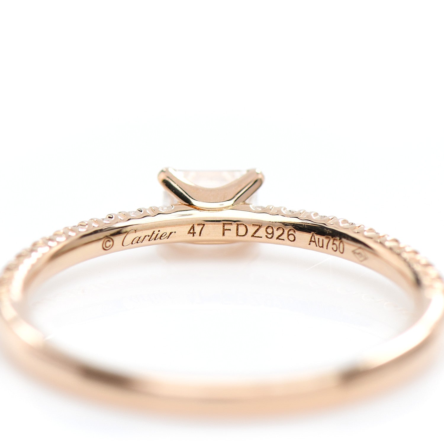 Cartier 18K Pink Gold Diamond Etincelle De Cartier Engagement Ring 47 4 4 of 5