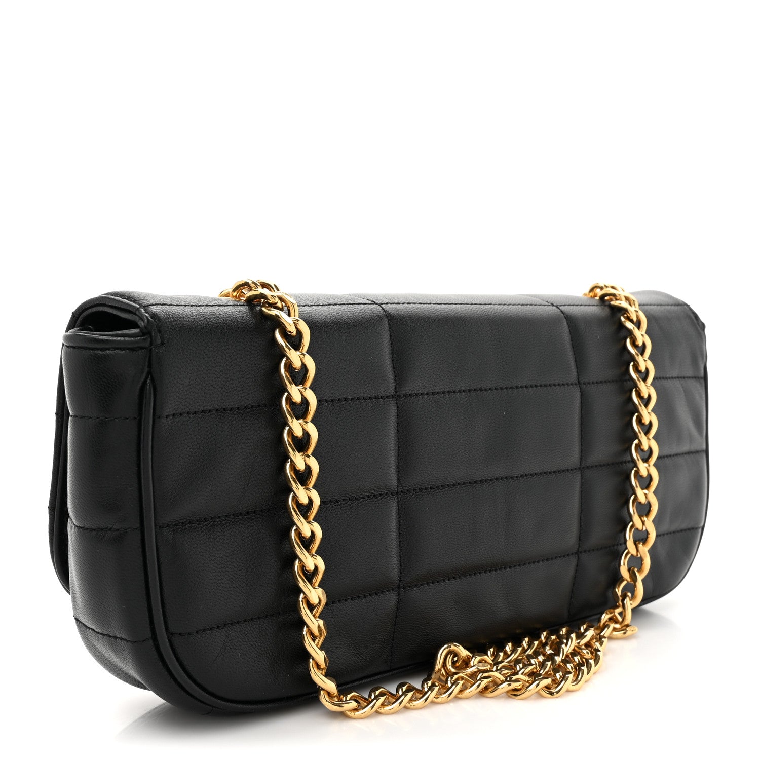 Celine Goatskin Matelasse Chain Shoulder Bag Black 2 of 11