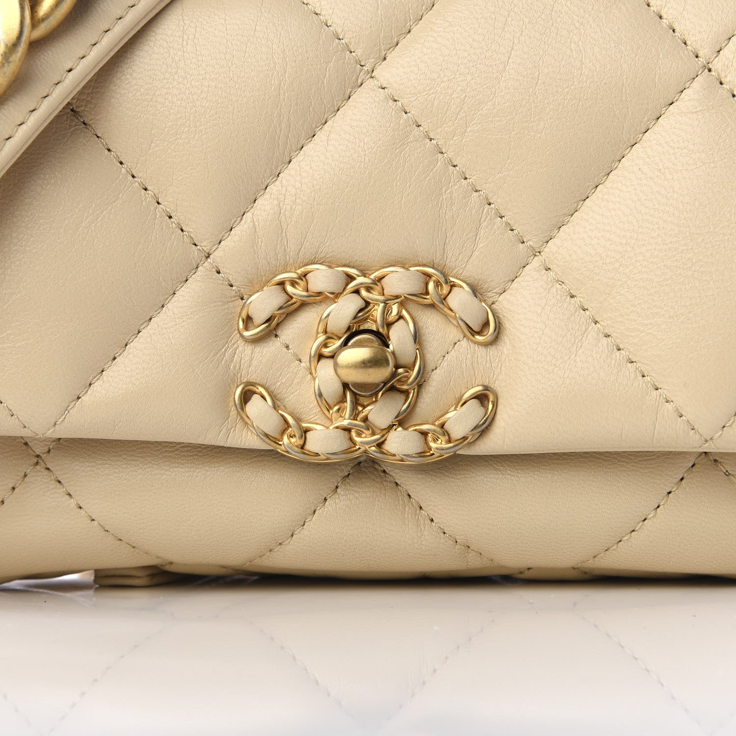 Chanel Lambskin Quilted 19 Waist Bag Light Beige 8 of 9