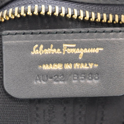 FASHIONPHILE SALVATOREFERRAGAMOSoftCalfWGanciniClutchCharcoal 8 of 9