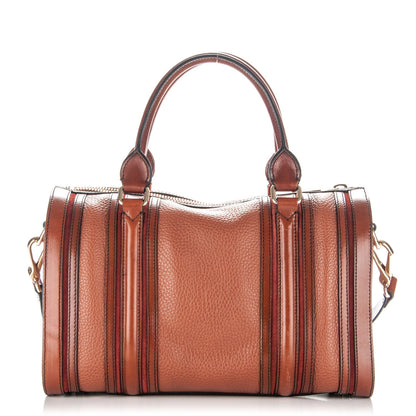 Burberry Grainy Calfskin Medium Alchester Bowling Bag Brown 1 of 7