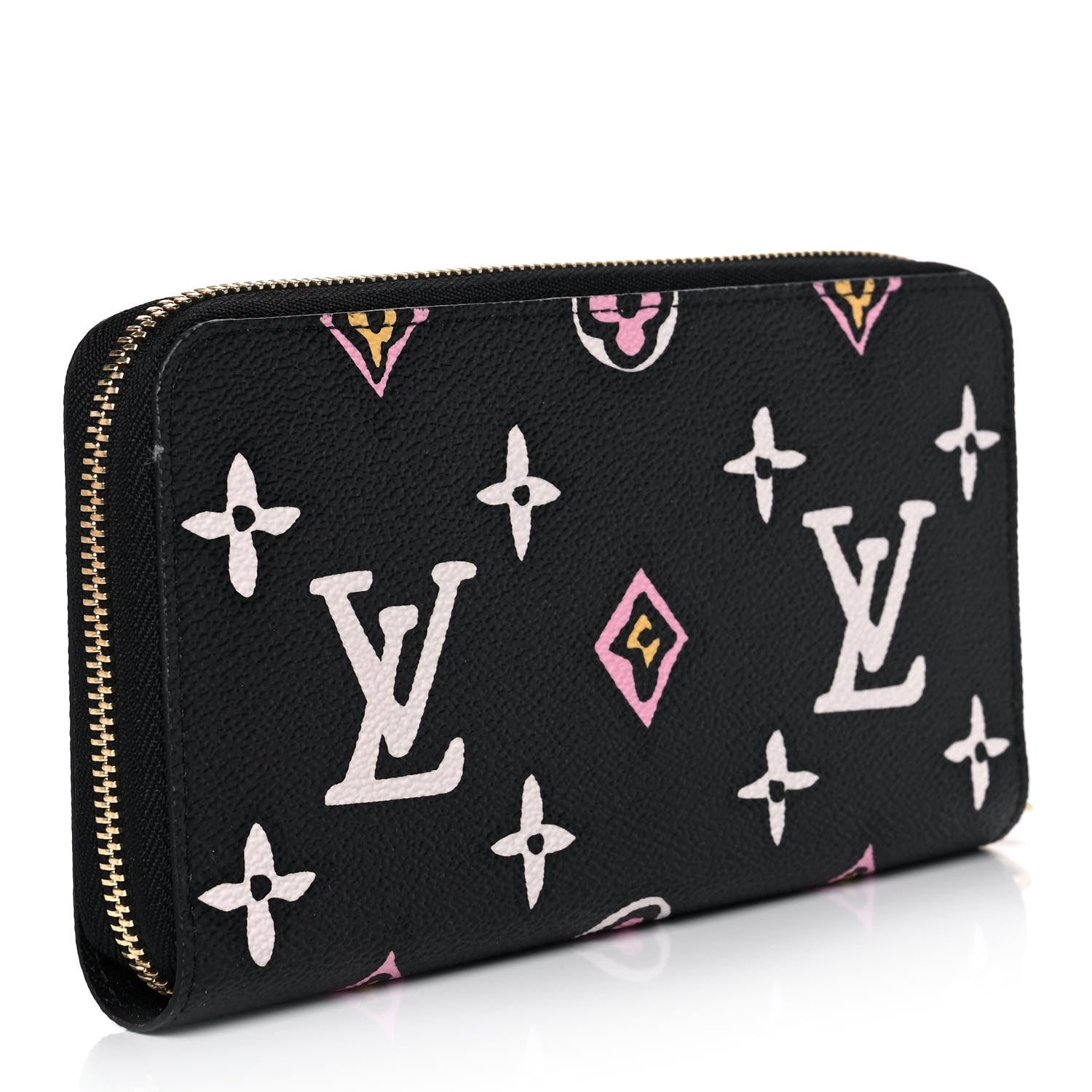 Louis Vuitton Monogram Giant Wild At Heart Zippy Wallet Black 3 of 9