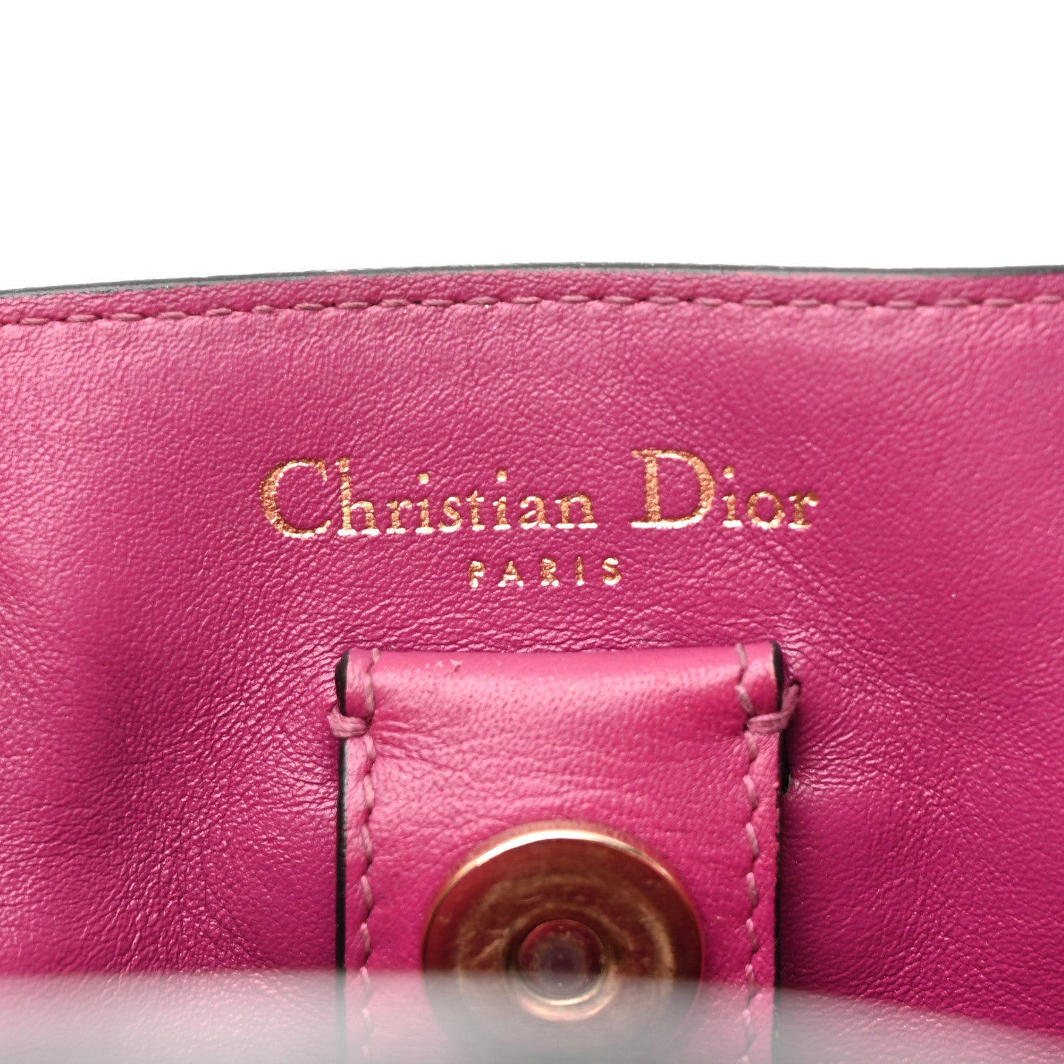 Christian Dior Bullcalf Medium Diorissimo Tote Black Rose Indien 7 of 11