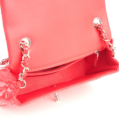 Chanel Patent Calfskin Quilted Mini Rectangular Flap Red 5 of 8