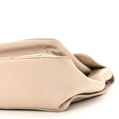 Saint Laurent Crinkled Calfskin Matelasse Monogram Medium Niki Chain Satchel Gold Sand 9 of 9