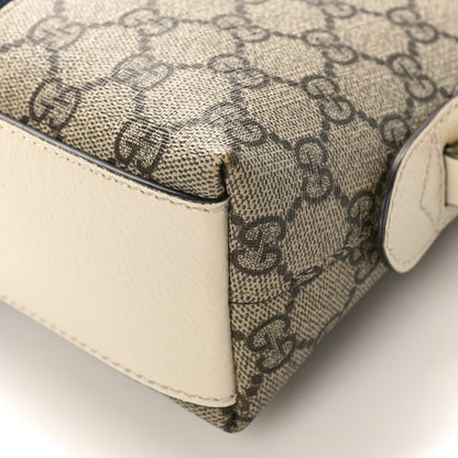Gucci GG Supreme Monogram Textured Dollar Calfskin Web Small Ophidia Dome Shoulder Bag Beige Ebony Mystic White 9 of 9
