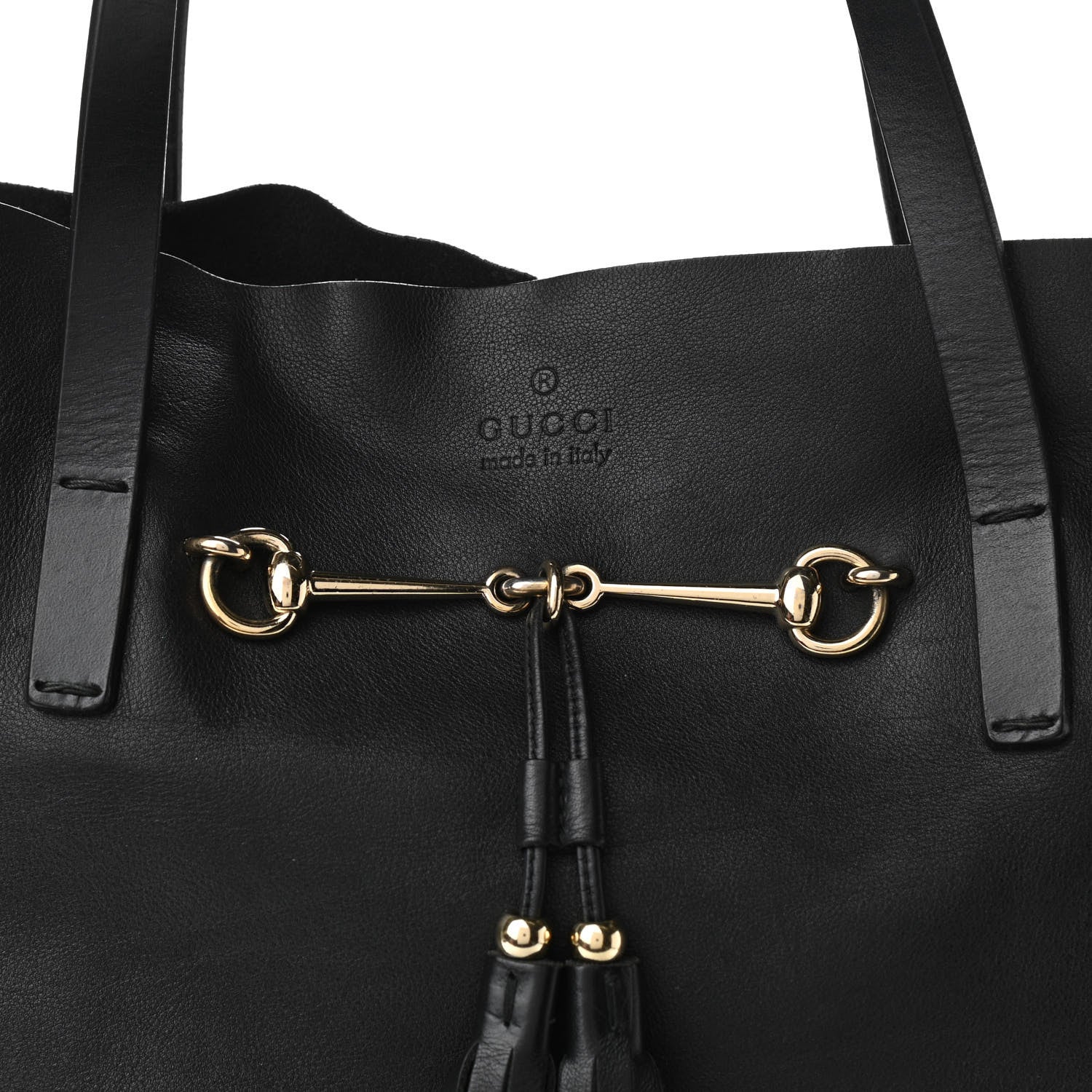 Gucci Calfskin Park Avenue Horsebit Small Tote Black 13 of 19