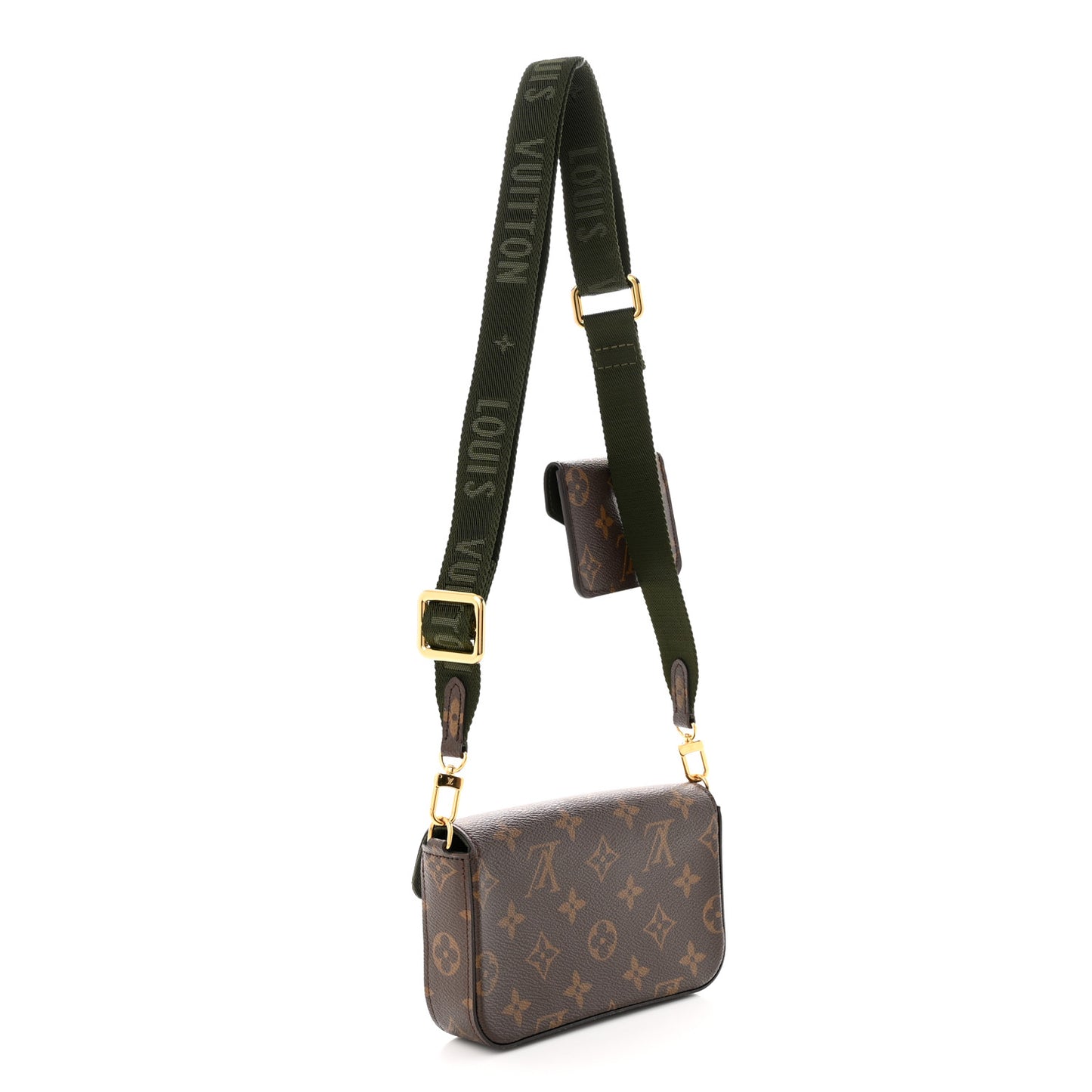 Monogram Felicie Strap & Go Kaki