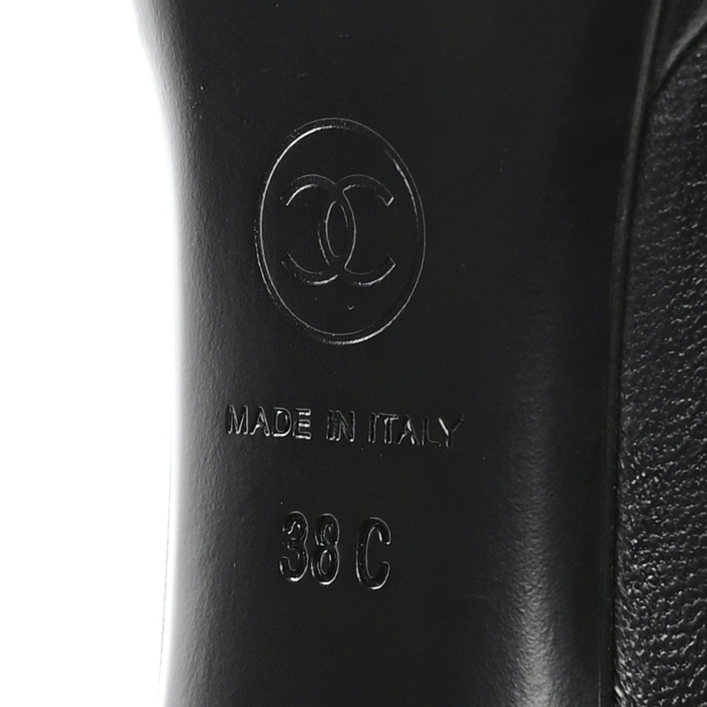 Nappa CC Platform Sandals 38 Black