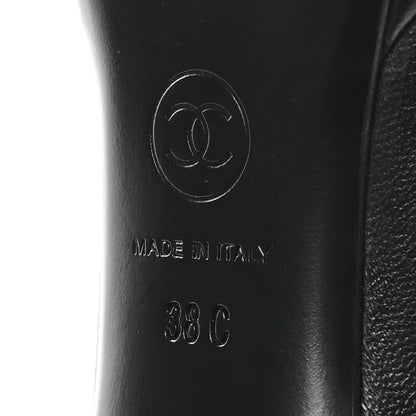 Chanel Nappa CC Platform Sandals 38 Black 7 of 8