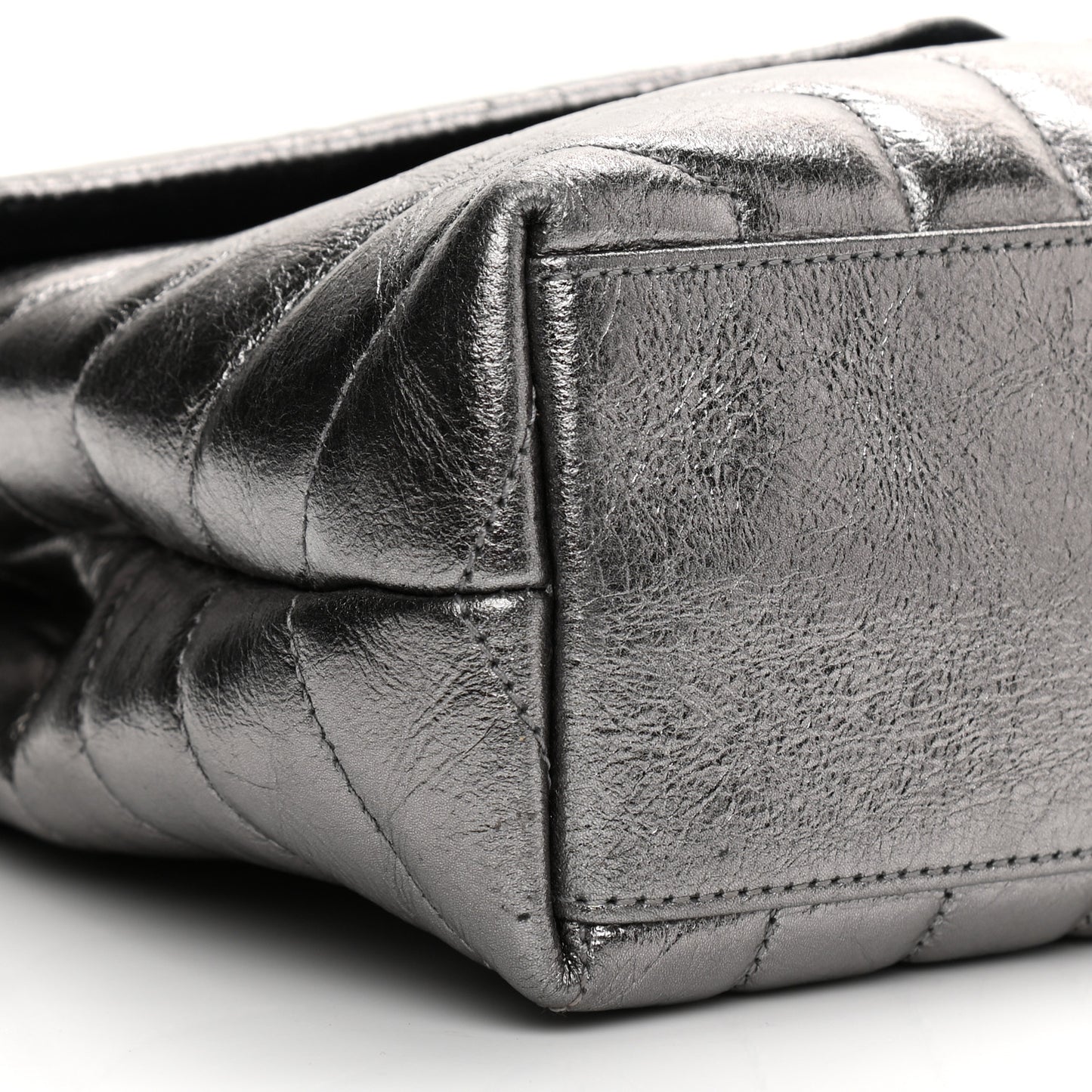 Y Quilted Monogram Small Loulou Chain Satchel Acciaio