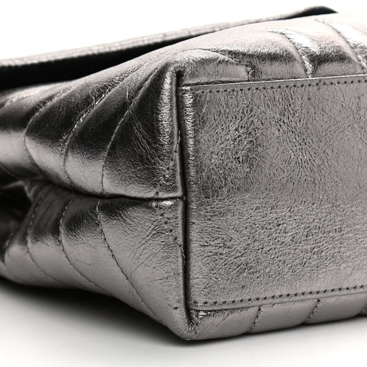 Saint Laurent Y Quilted Monogram Small Loulou Chain Satchel Acciaio 9 of 11