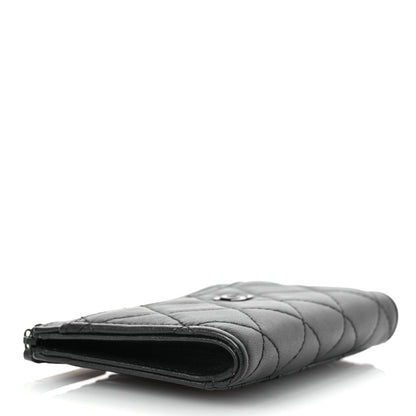 Chanel Pearly Lambskin Quilted Zip Card Holder So Black 4 of 10