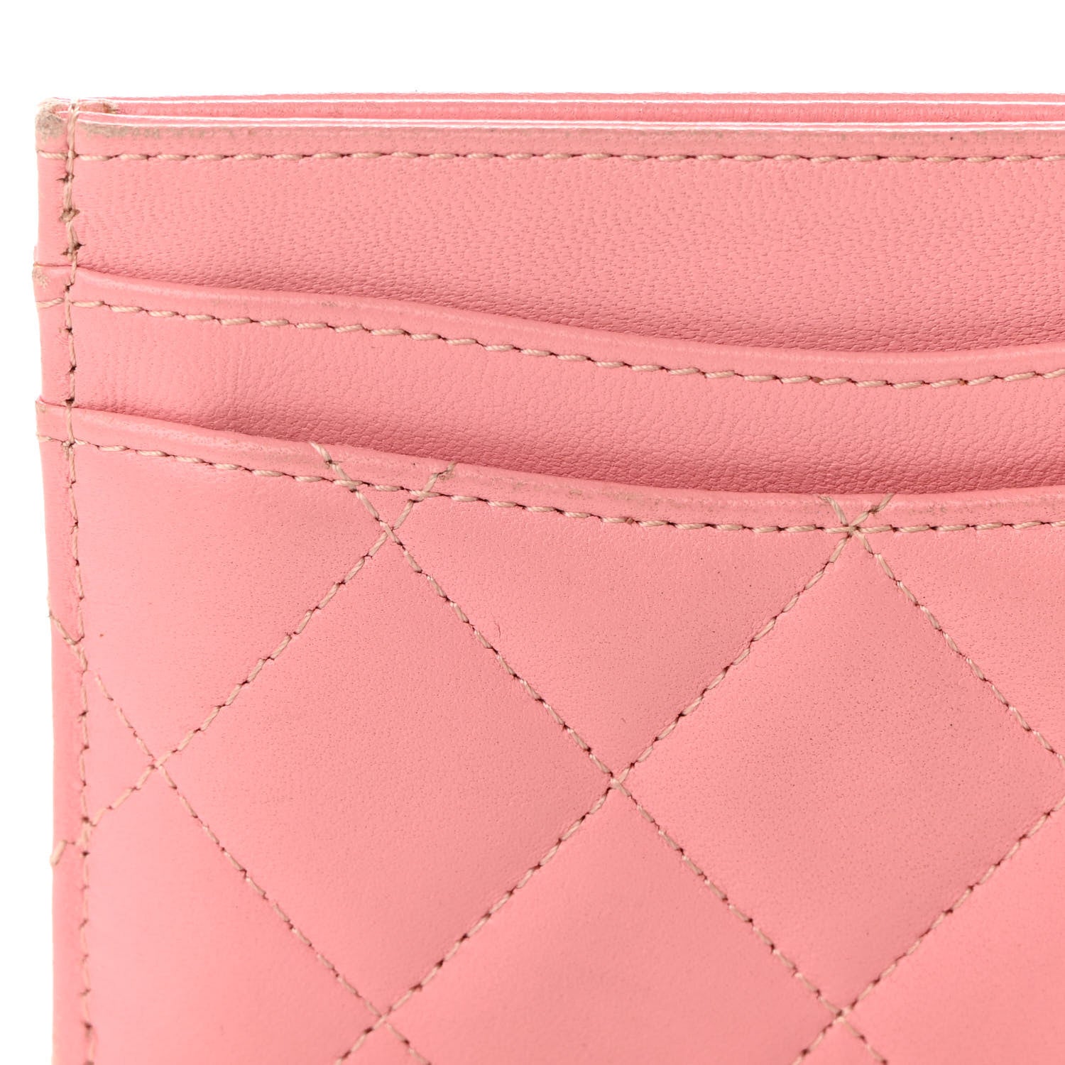 Chanel Lambskin Quilted Card Holder Pink 14 of 17