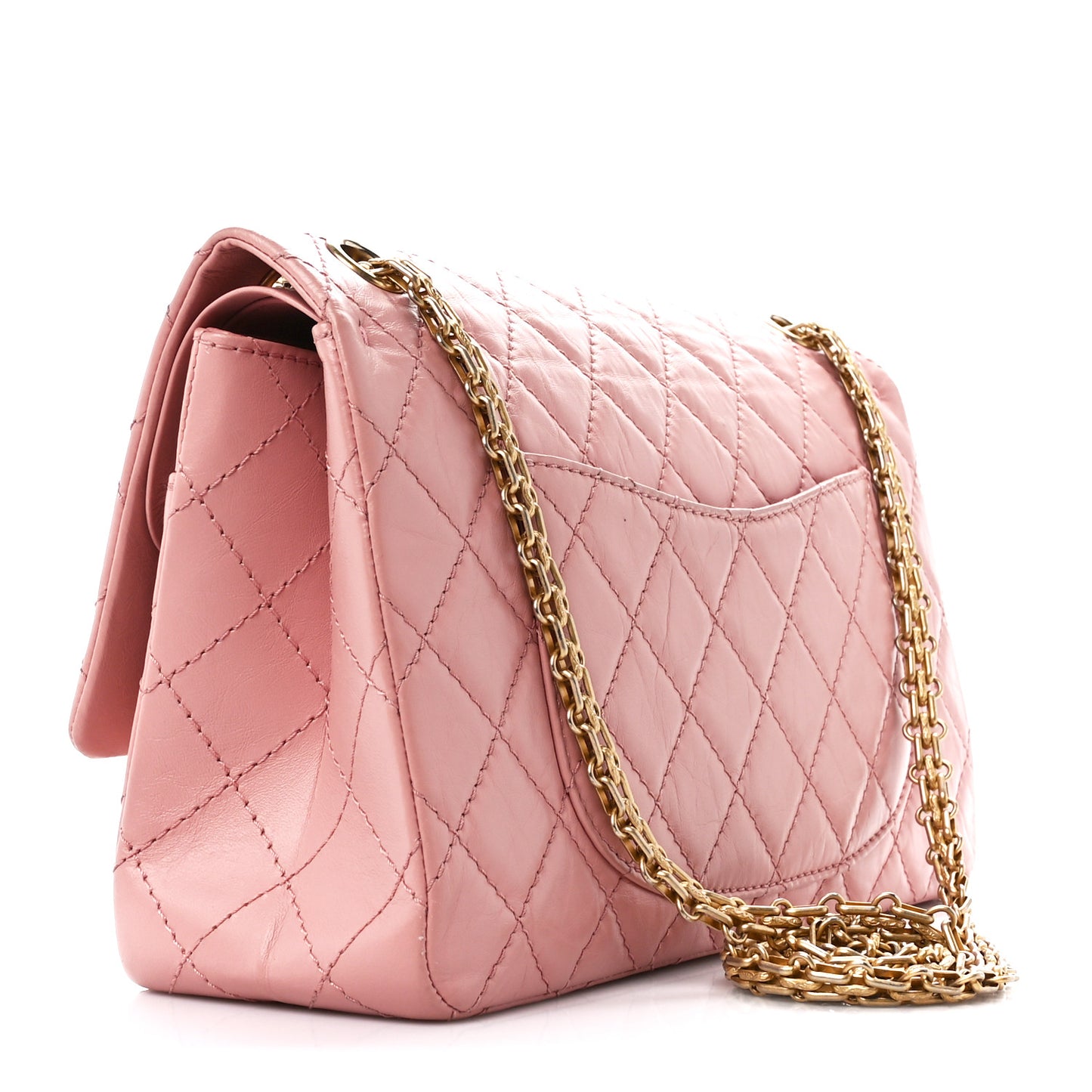 Aged Calfskin Quilted 2.55 Reissue 226 Flap Pink