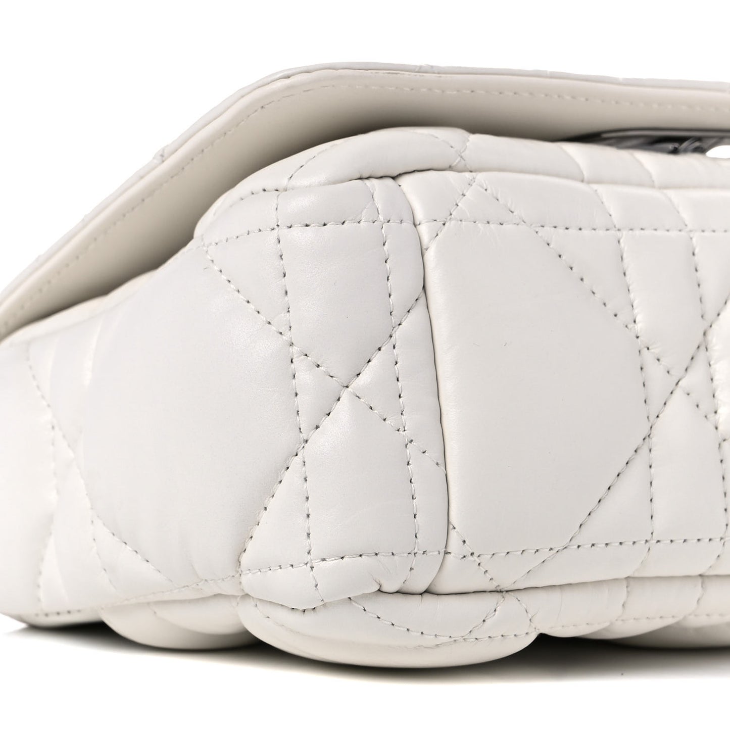 Lambskin Cannage Small Caro Bag Ivory