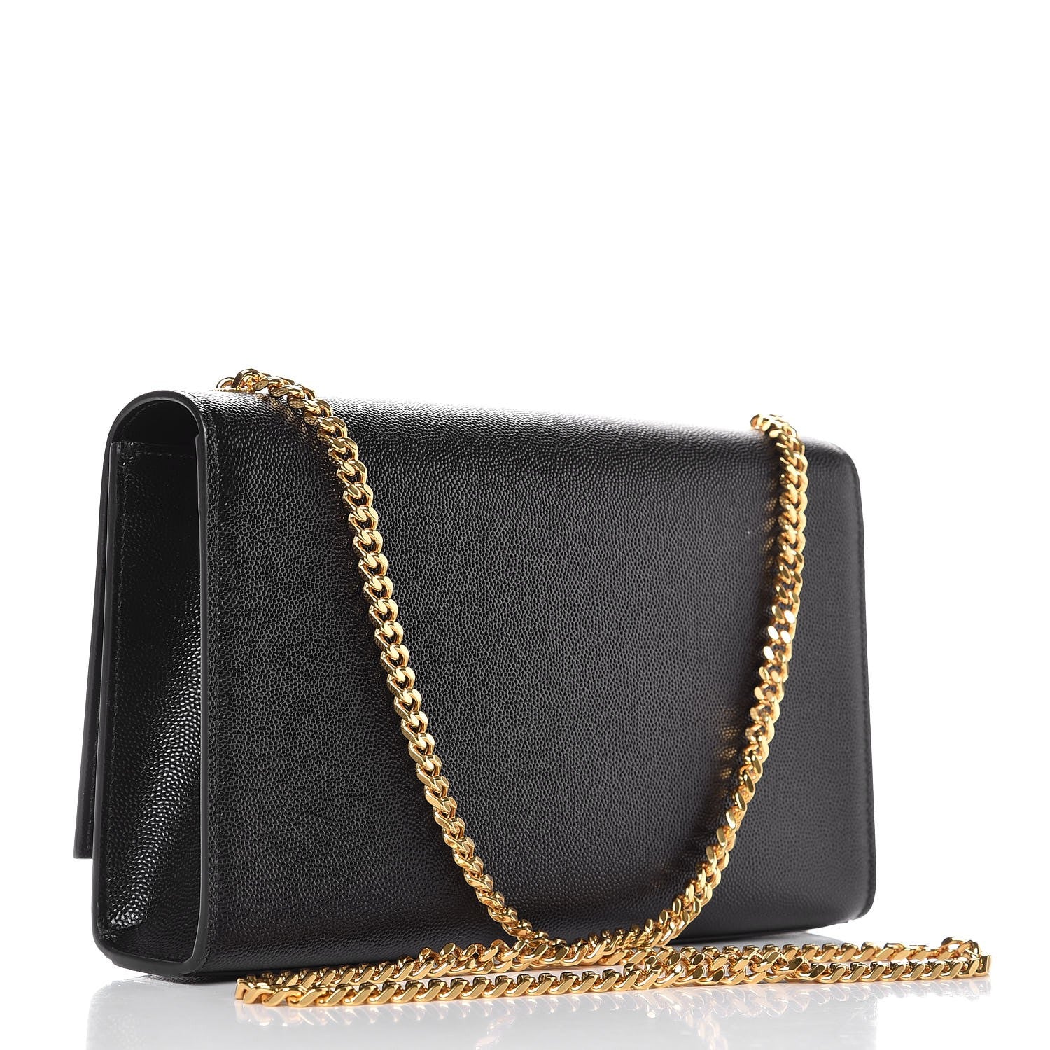Saint Laurent Grain De Poudre Medium Classic Monogram Kate Satchel Black 3 of 7