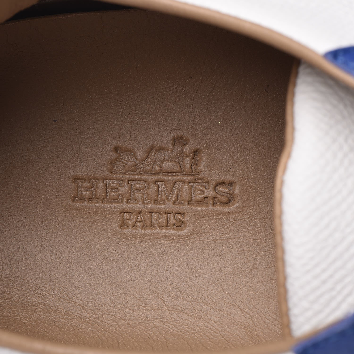 Hermes Epsom Calfskin Mens Goal Sneakers 41 Multicolore Bleu Royal 6 of 8