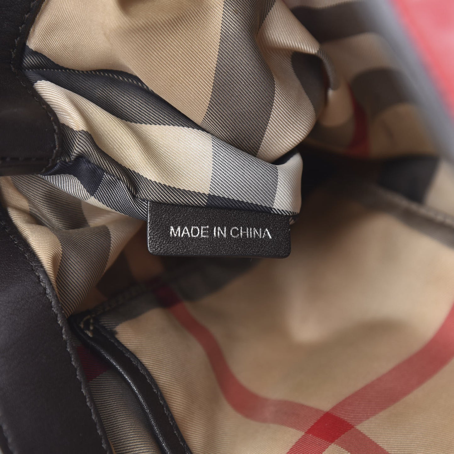 Nylon Quilted Tote Red