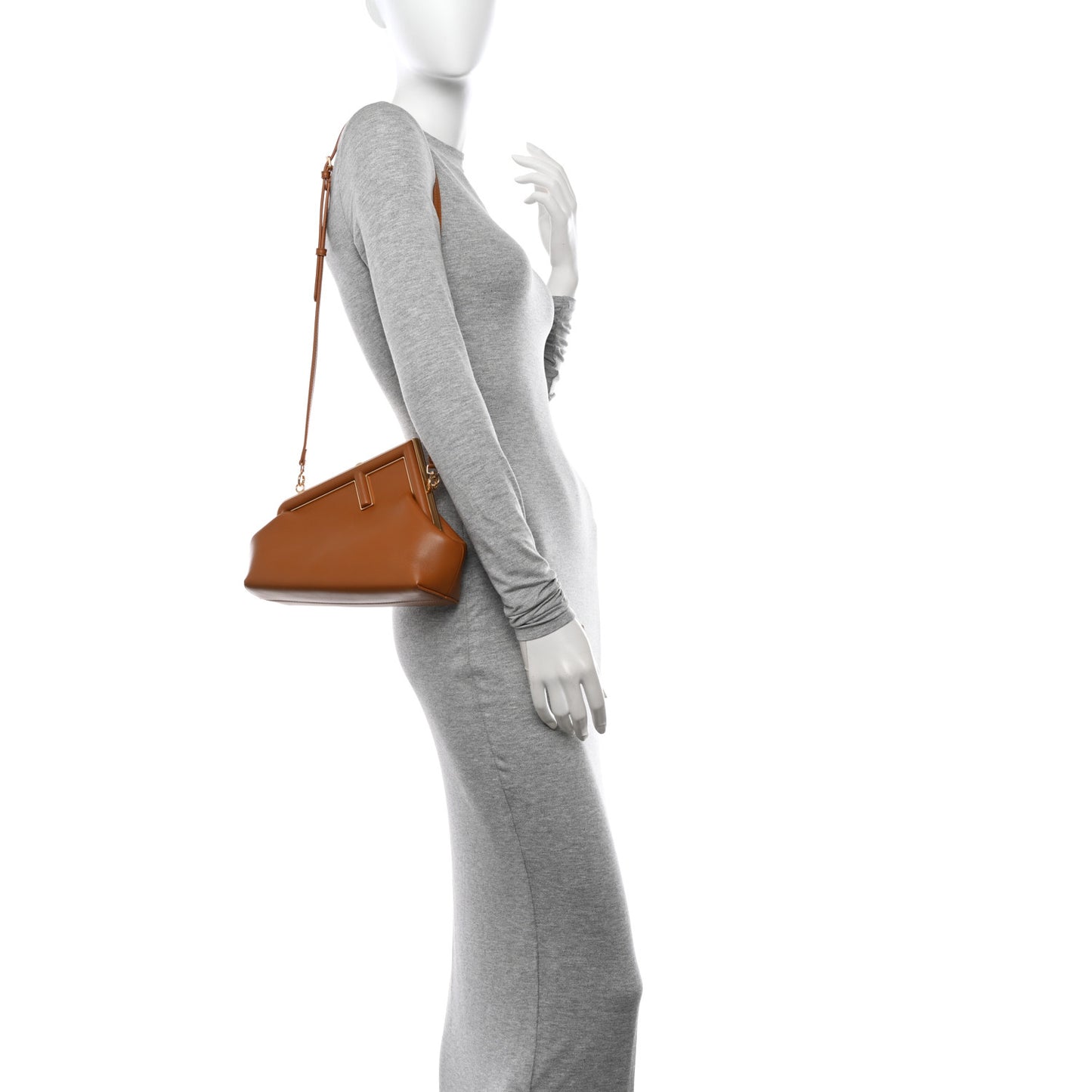 Shiny Nappa Medium Fendi First Caramello