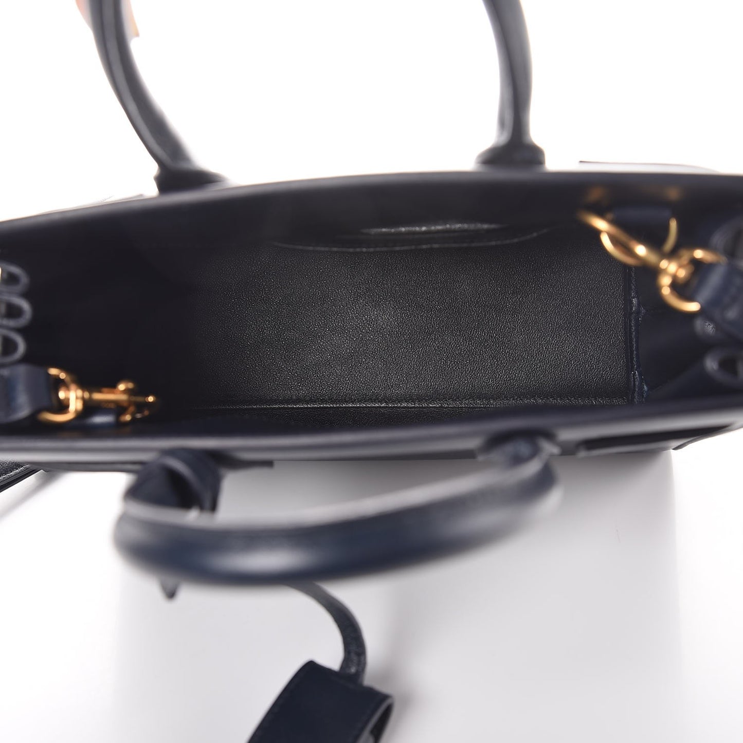 Calfskin Nano Sac De Jour Dark Blue