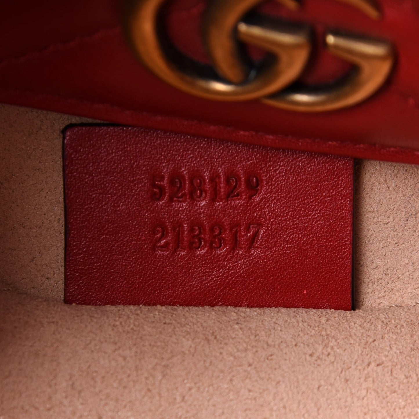 Calfskin Matelasse GG Marmont Flap Backpack Hibiscus Red