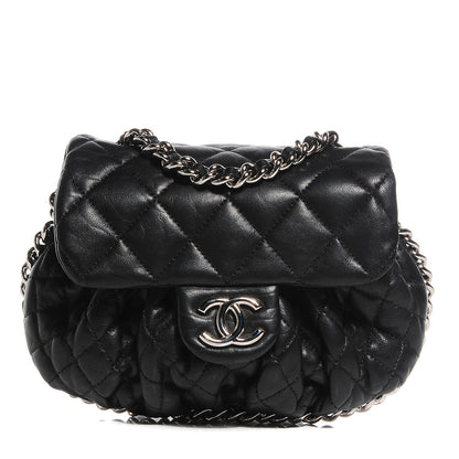 Chanel Washed Lambskin Chain Around Mini Flap Black 1 of 7