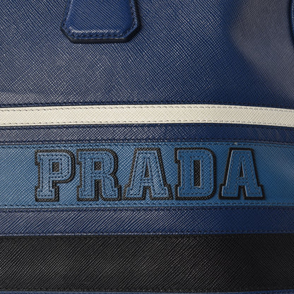 Prada Saffiano Righe Briefacase Bleuette 8 of 15