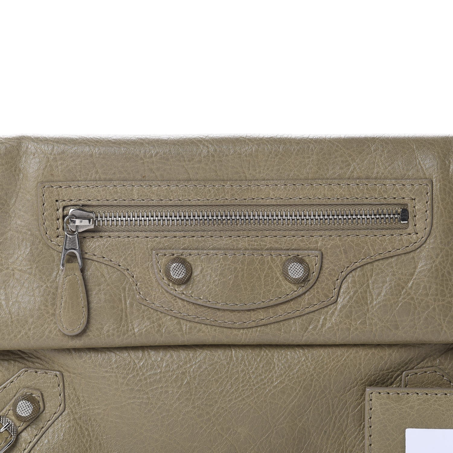 Balenciaga Agneau Giant 12 Silver Hardware Envelope Clutch Beige Latte 10 of 10