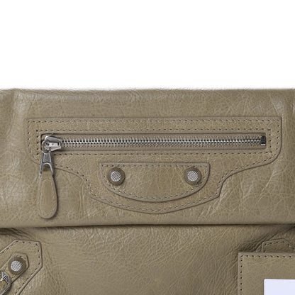 Balenciaga Agneau Giant 12 Silver Hardware Envelope Clutch Beige Latte 10 of 10