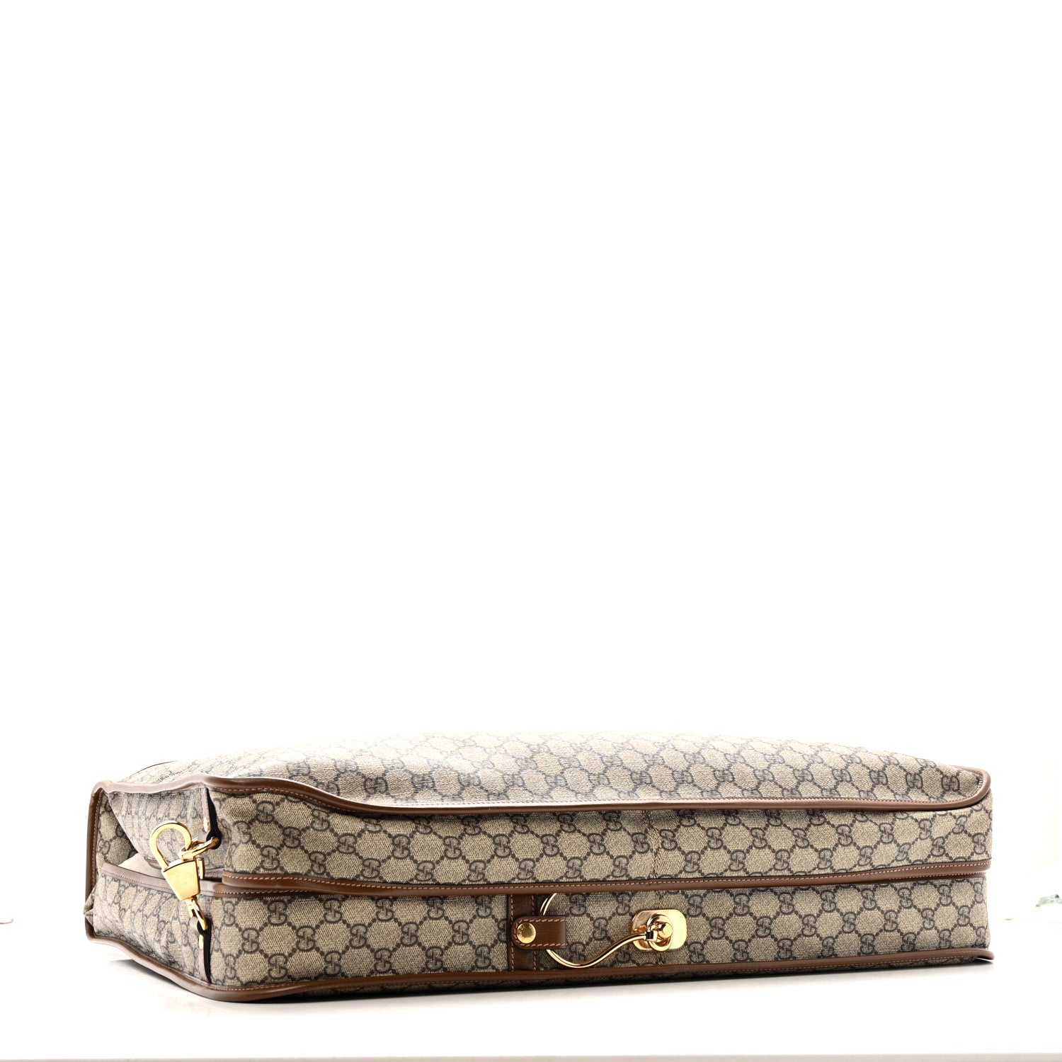 Gucci GG Supreme Monogram Azalea Calfskin Retro Interlocking G Garment Bag Beige Ebony Brown Sugar 3 of 11