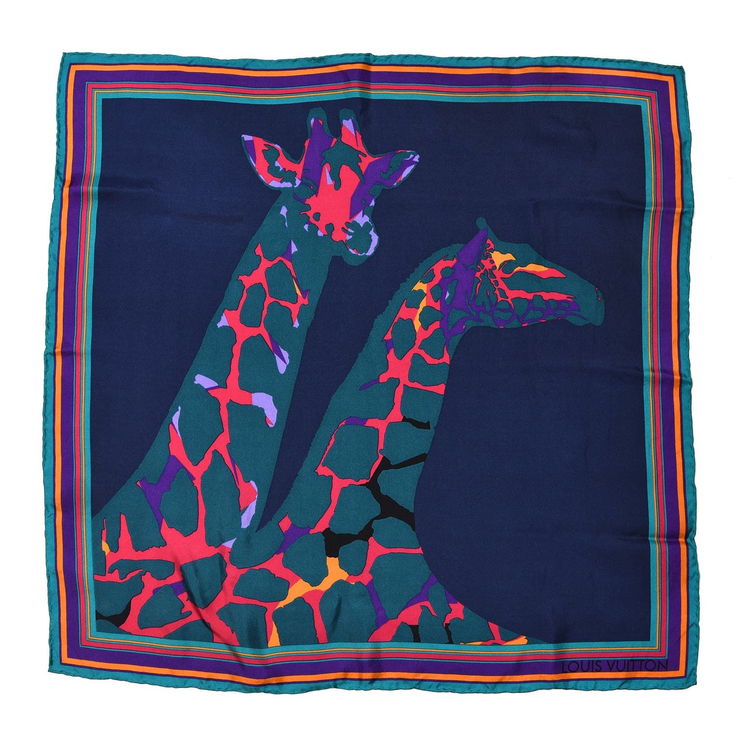Silk Leopard Giraffe Scarf