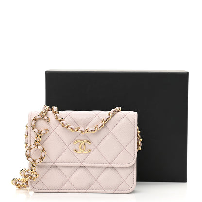 Chanel Caviar Quilted Miss Coco Clutch With Chain Light Purple 11 of 11