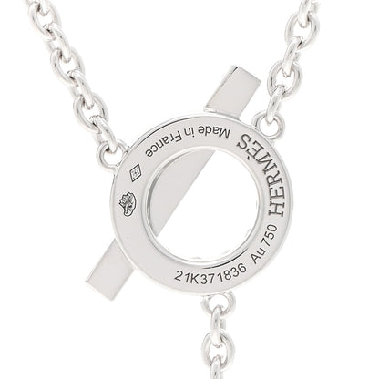 Hermes 18K White Gold Diamond Finesse Lariat Necklace 4 of 5