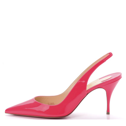 Christian Louboutin Patent Clare Sling 80 Pumps 38 Rosa 1 of 8