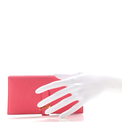 Hermes Chevre Mysore Bearn Gusset Wallet Rose Azalee 2 of 7