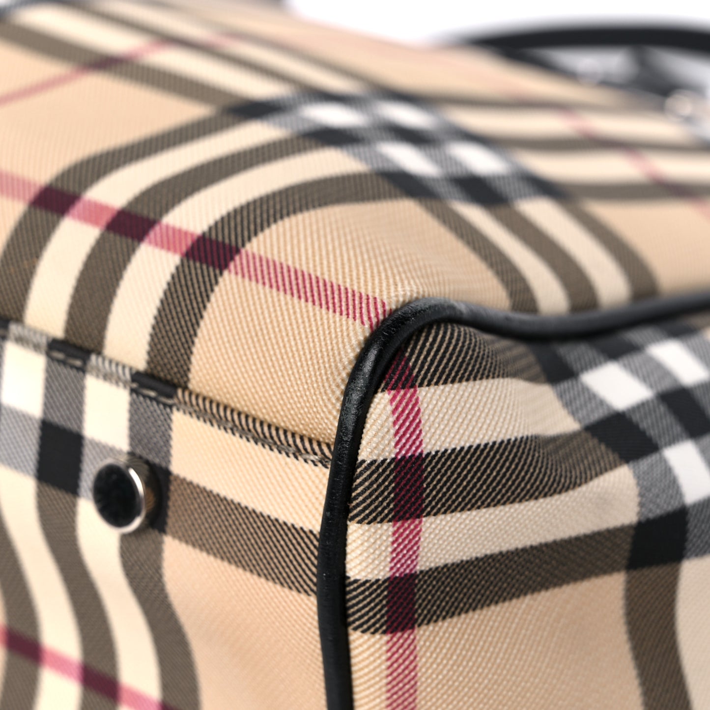 House Check Diaper Bag Black