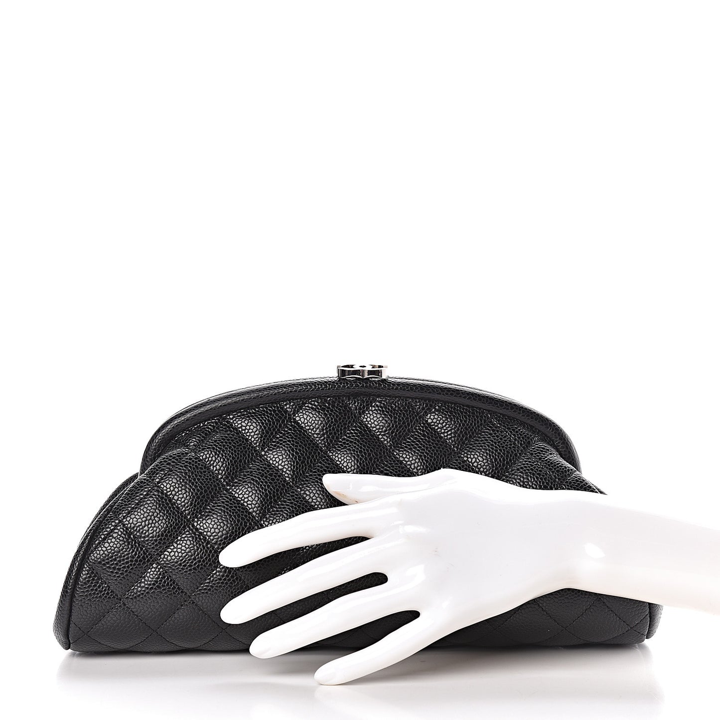 Caviar Quilted Timeless Clutch Black