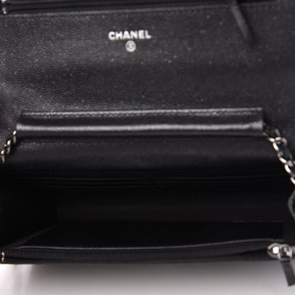 Chanel Caviar Quilted Wallet On Chain WOC Black 5 of 11