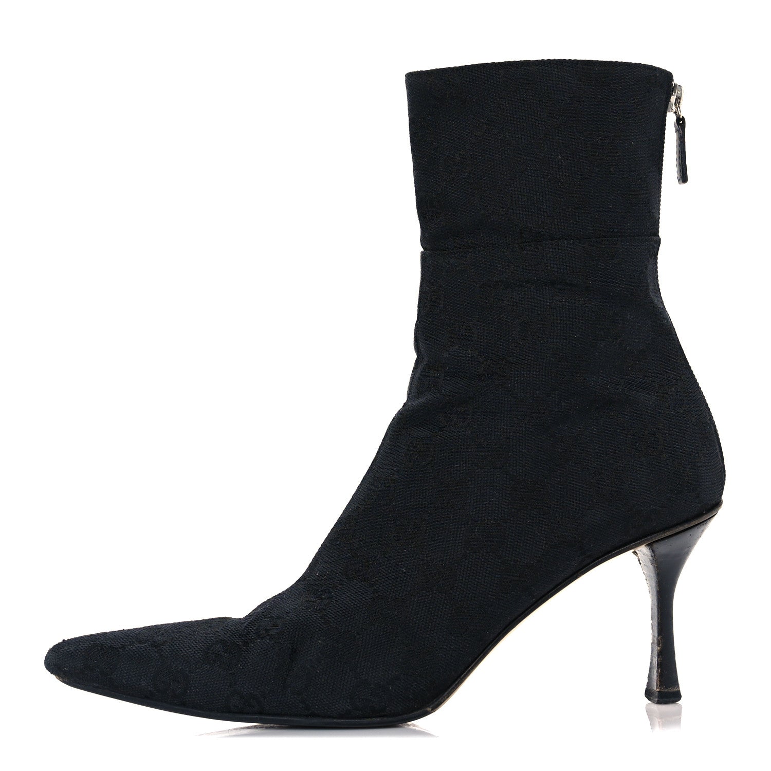 Gucci Monogram Tess S Gomma Boots 8.5 Black 1 of 12