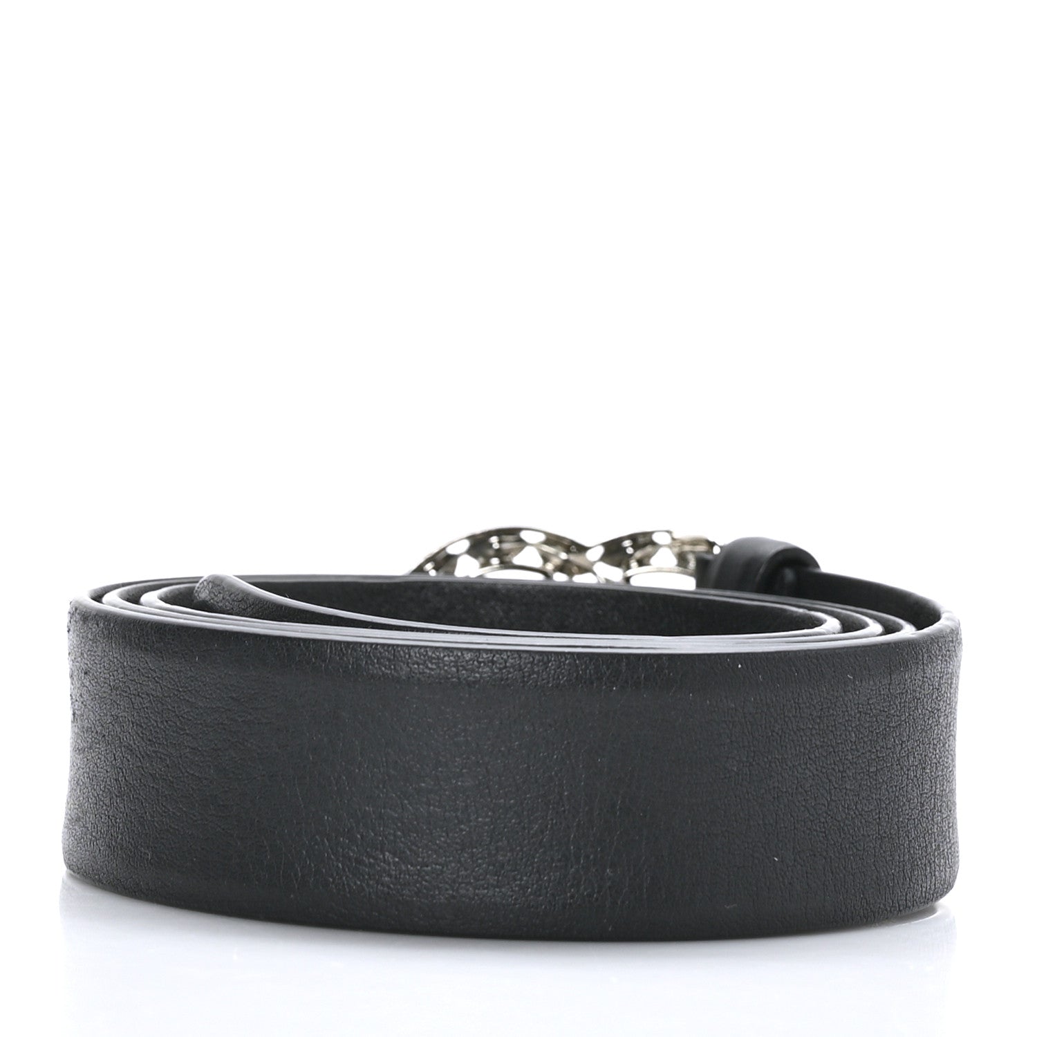 Chanel Calfskin Crystal CC Starfall Belt 85 34 Black 2 of 7