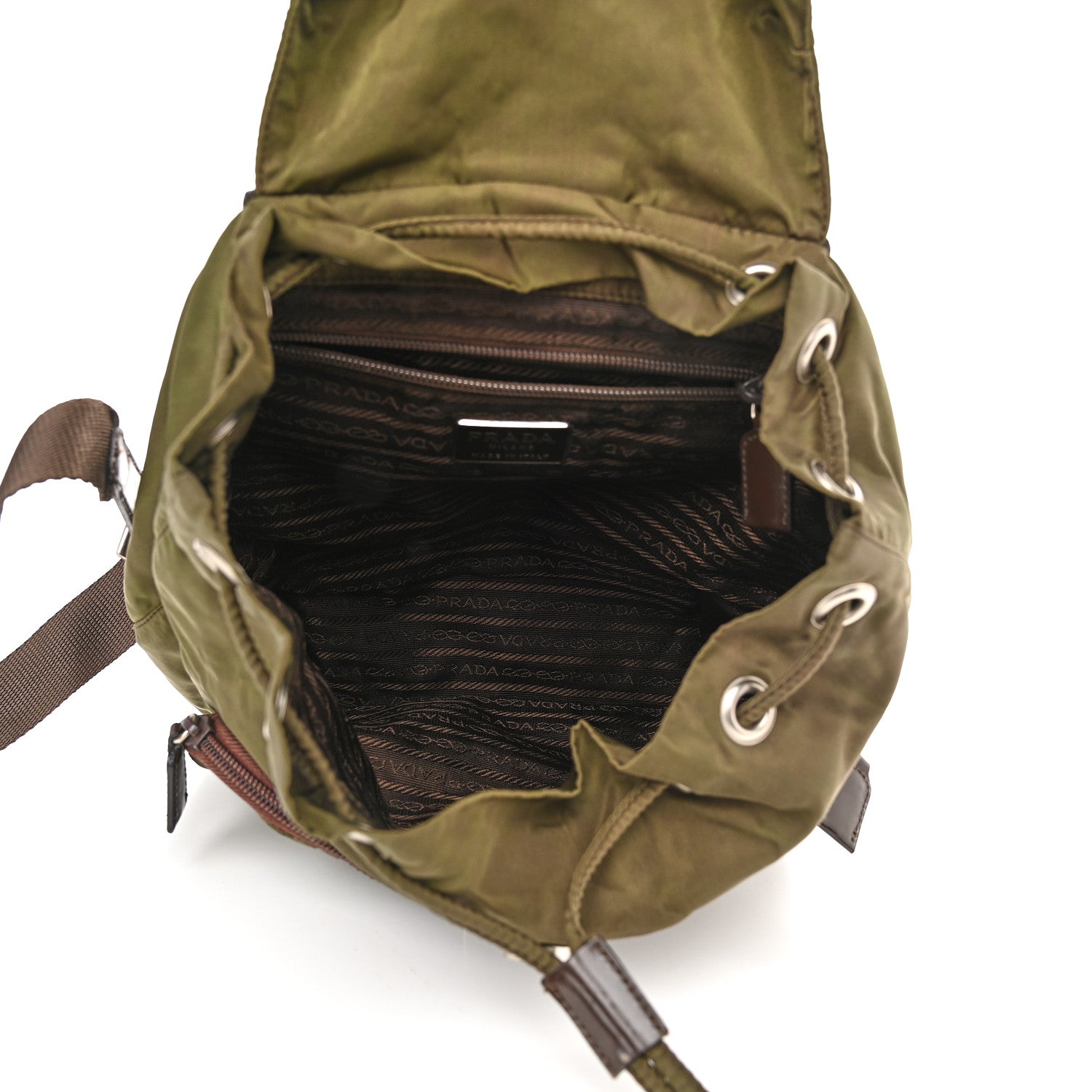 Prada Nylon Vela Small Backpack Green 9 of 13