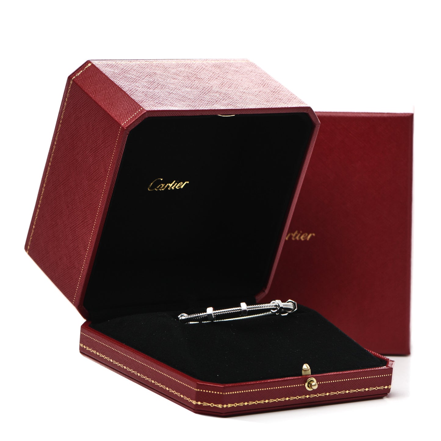 18K White Gold Ecrou de Cartier Bracelet 17
