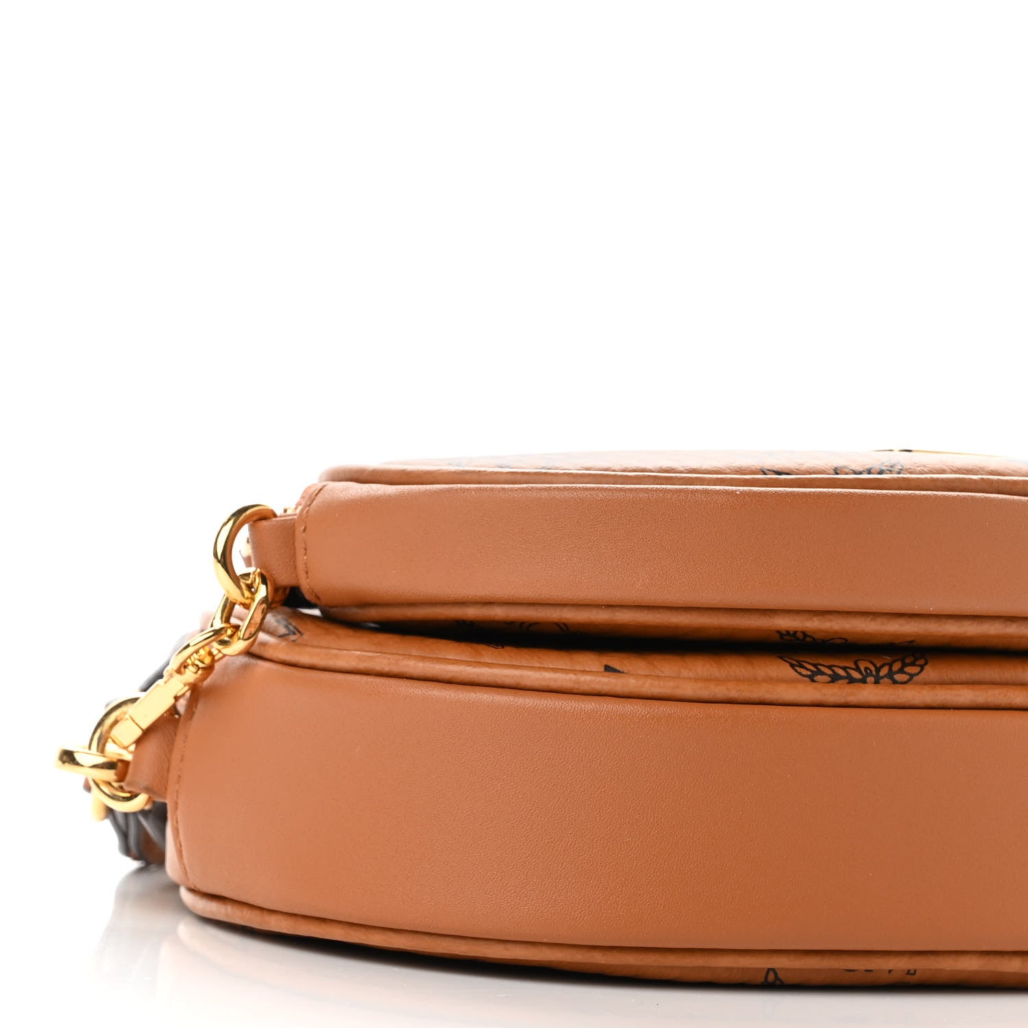 MCM Visetos Small Aren Multifunction Crossbody Pouch Cognac 10 of 10