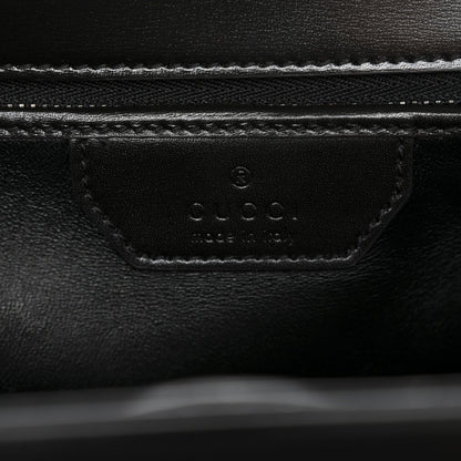 Gucci Boarded Dyana Lux Calfskin Web Monochrome Medium Bamboo 1947 Top Handle Bag Black 7 of 12