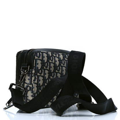 Christian Dior Oblique Pouch Navy Blue 2 of 4