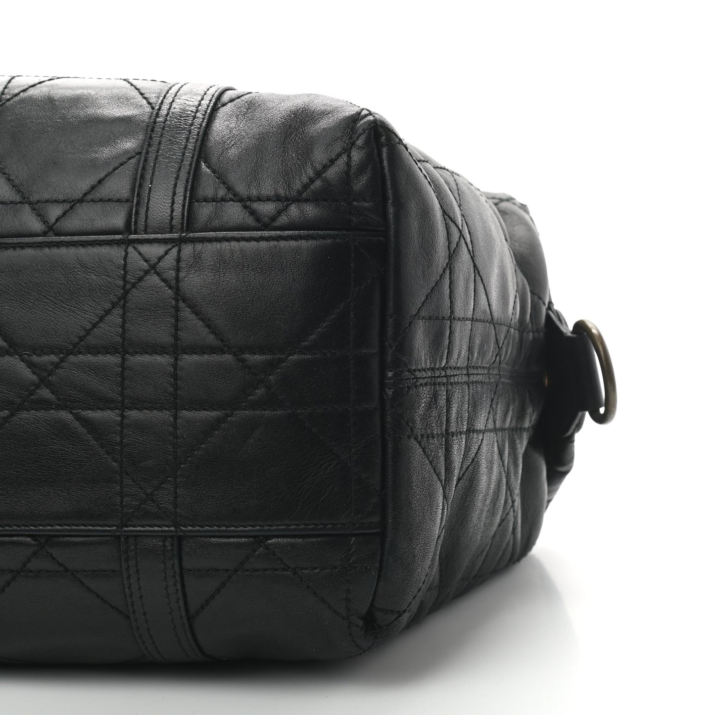 Lambskin Cannage Satchel Black