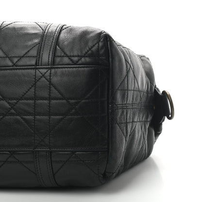 Christian Dior Lambskin Cannage Satchel Black 9 of 9