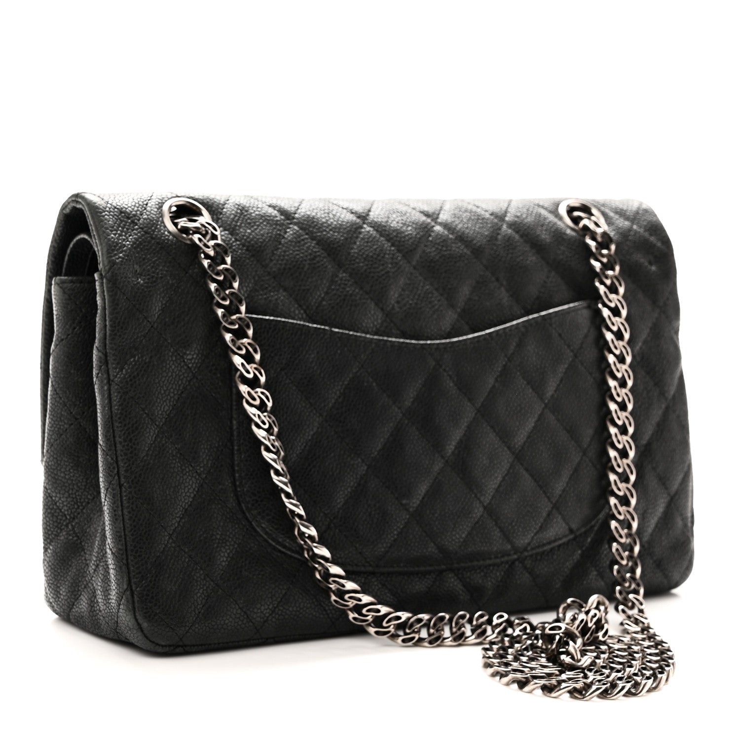 Chanel Washed Caviar Quilted 2.55 Reissue 225 Bijoux Chain Flap  Black 3 of 11