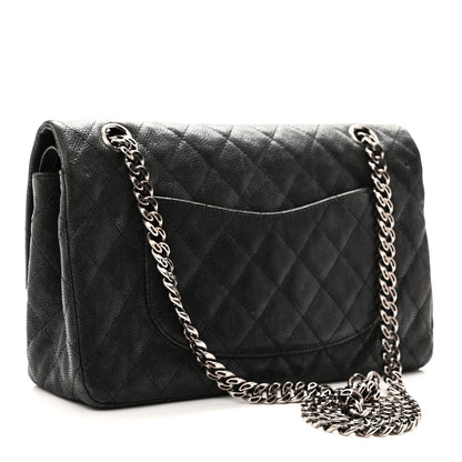 Chanel Washed Caviar Quilted 2.55 Reissue 225 Bijoux Chain Flap  Black 3 of 11